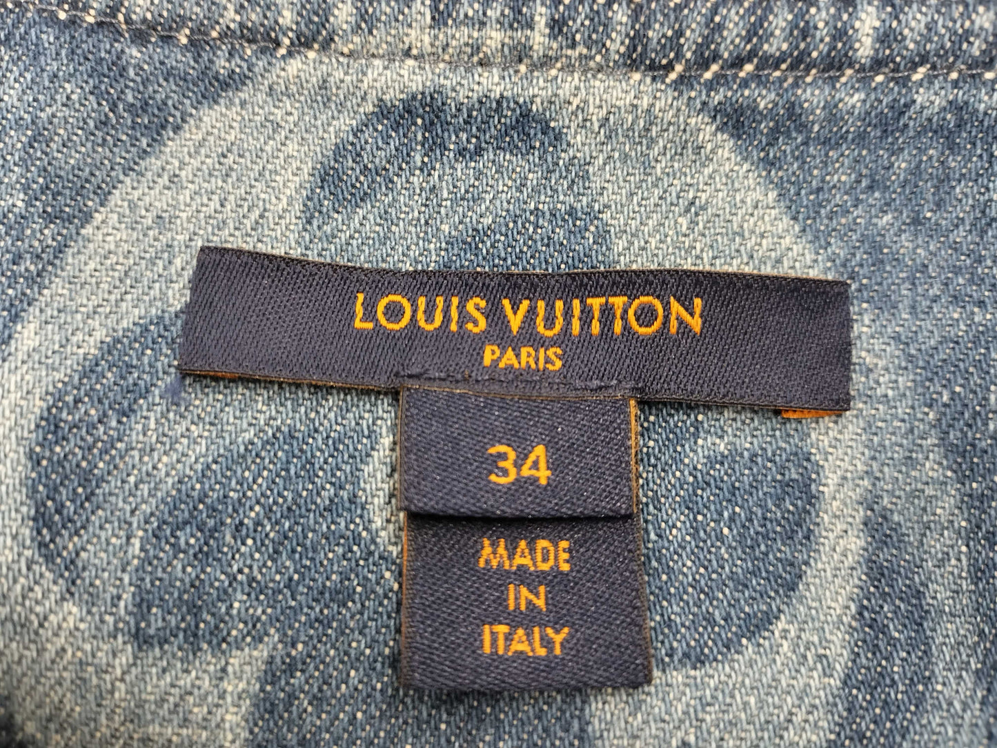 LOUIS VUITTON Giant Monogram Denim Dress, Size 34