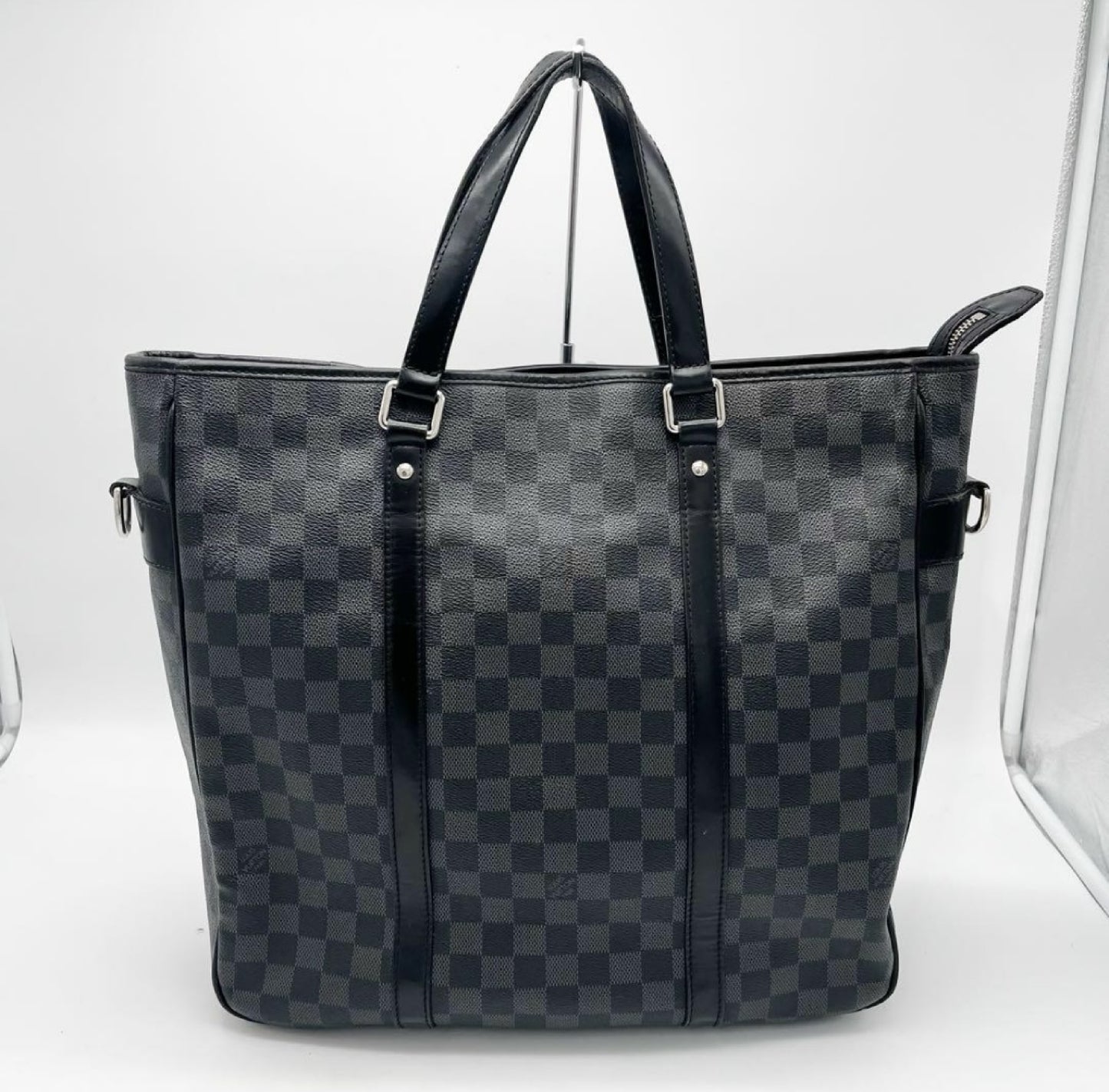 LOUIS VUITTON Damier Graphite Tadao Business Bag, Black, Men's, N51192