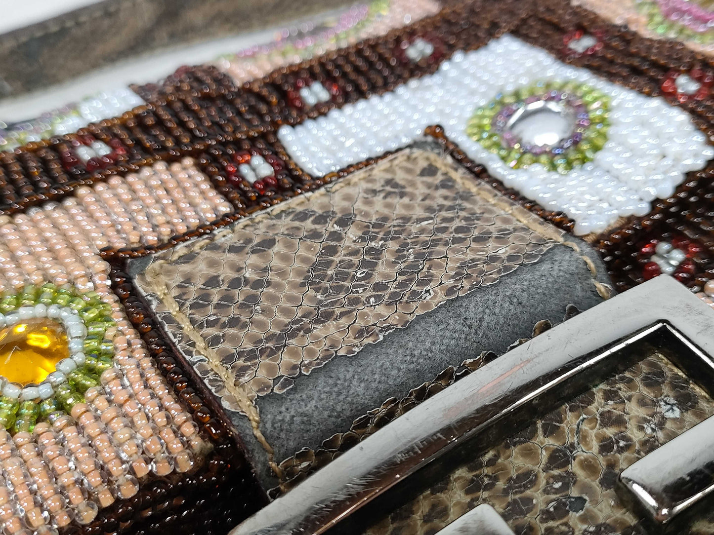 FENDI FENDI Mamma Bucket Beaded Embroidered Shoulder Bag