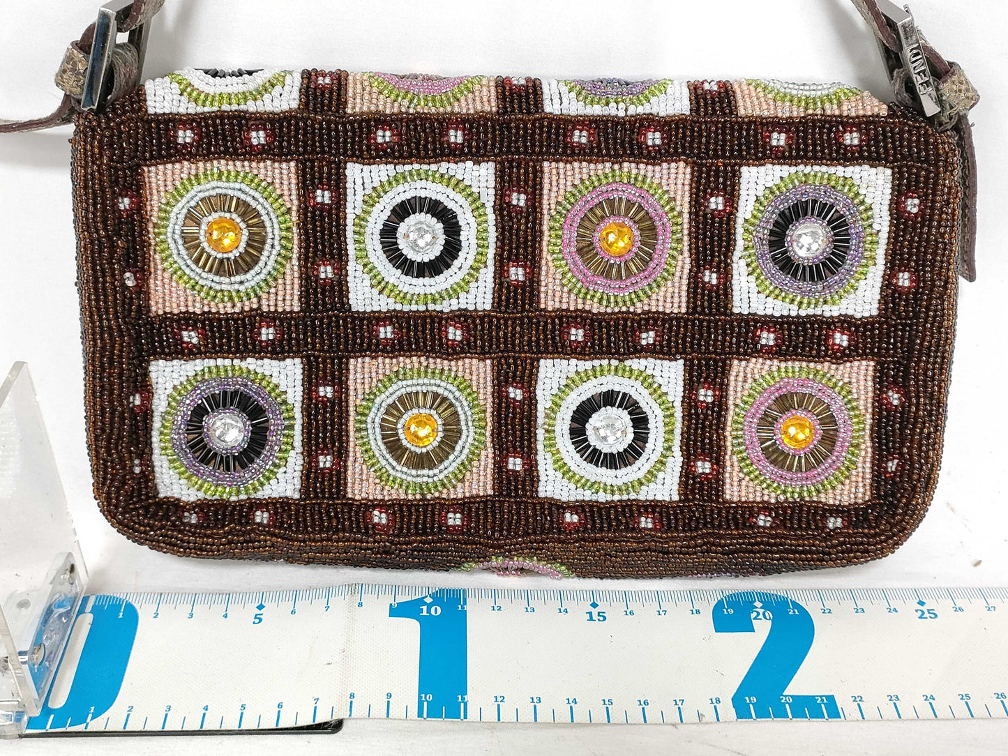FENDI FENDI Mamma Bucket Beaded Embroidered Shoulder Bag