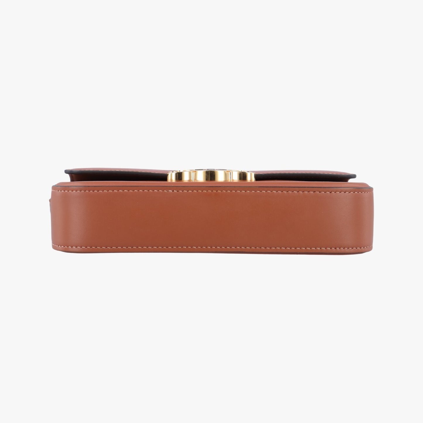 CELINE Triomphe Brown Leather Shoulder Bag S-CU-8281