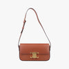 CELINE Triomphe Brown Leather Shoulder Bag S-CU-8281