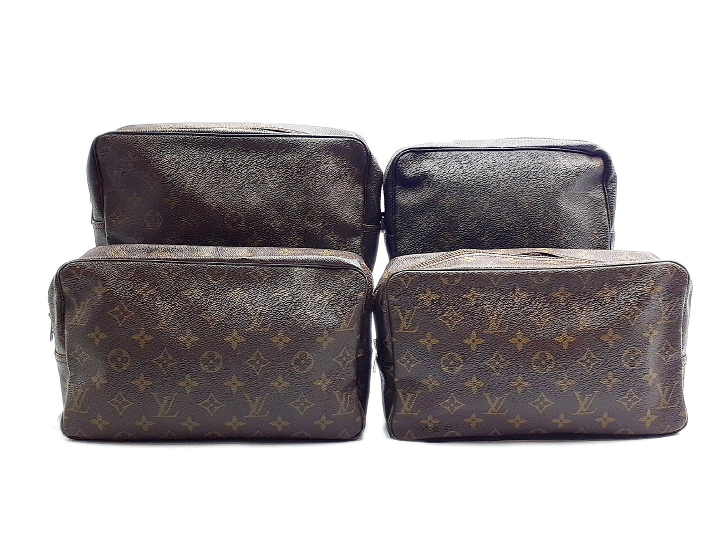 LOUIS VUITTON 4-Piece Monogram True Toilet Second Bag Set