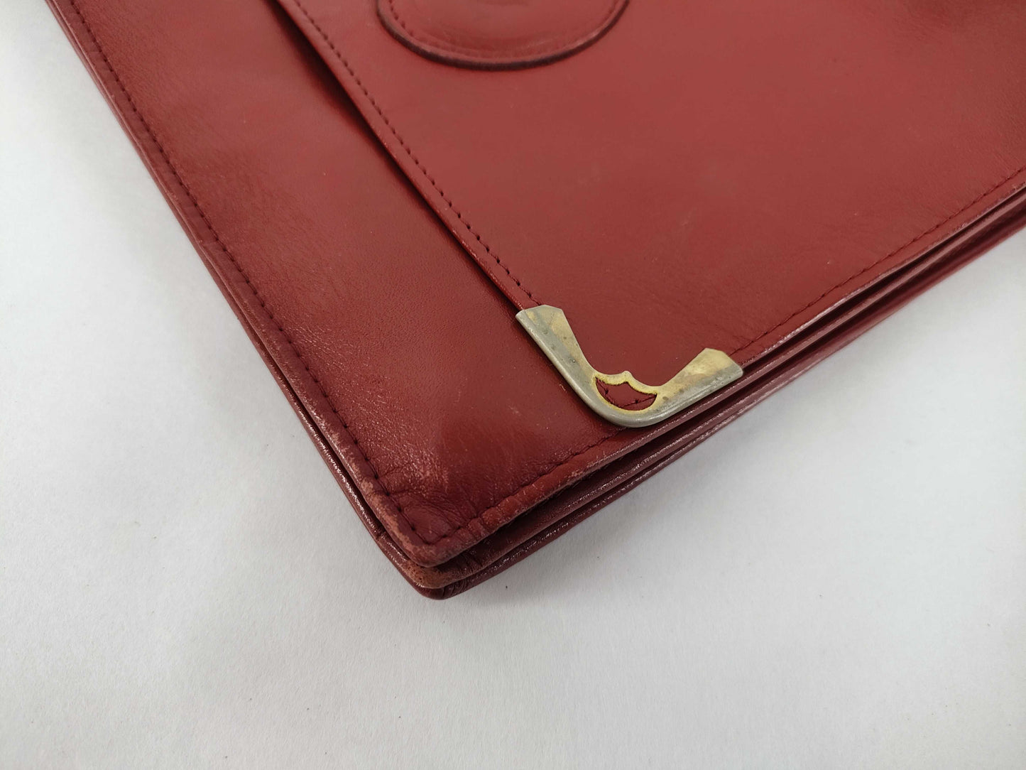 Cartier Must Line Leather Shoulder Bag Bordeaux