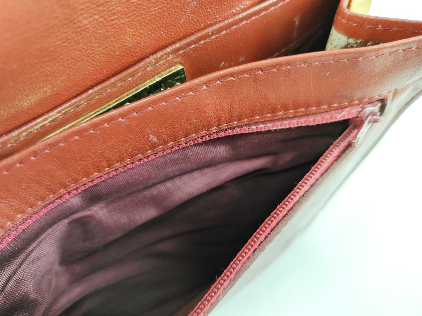 Cartier Must Line Leather Shoulder Bag Bordeaux