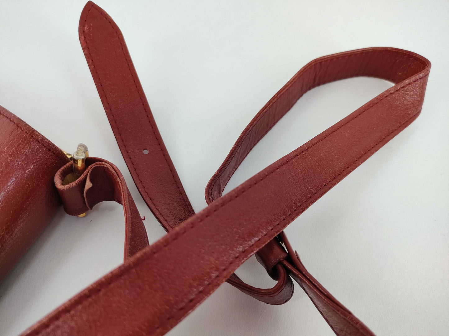 Cartier Must Line Leather Shoulder Bag Bordeaux