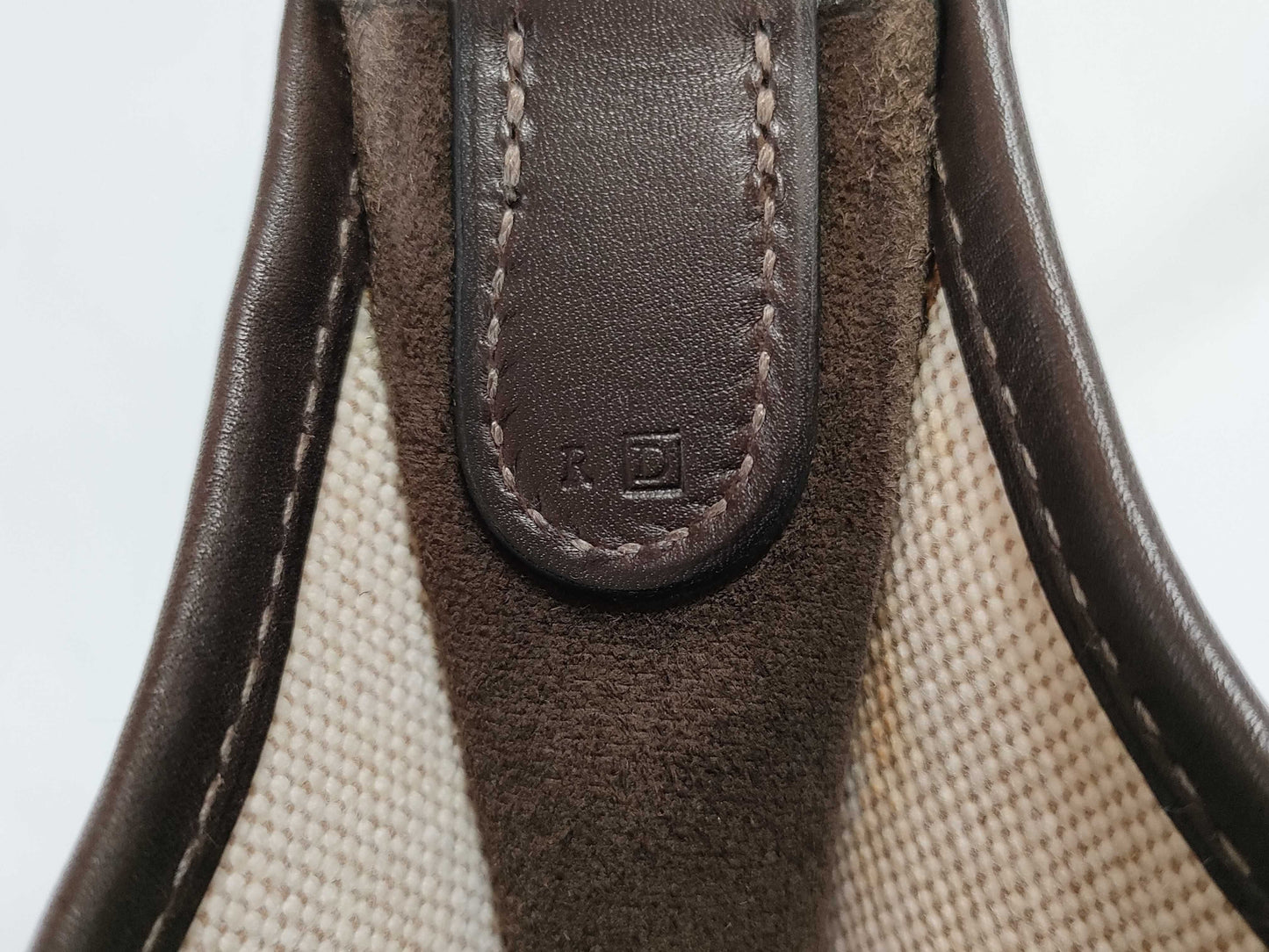 HERMES Evelyn 1PM Shoulder Bag, D Stamp, Toile