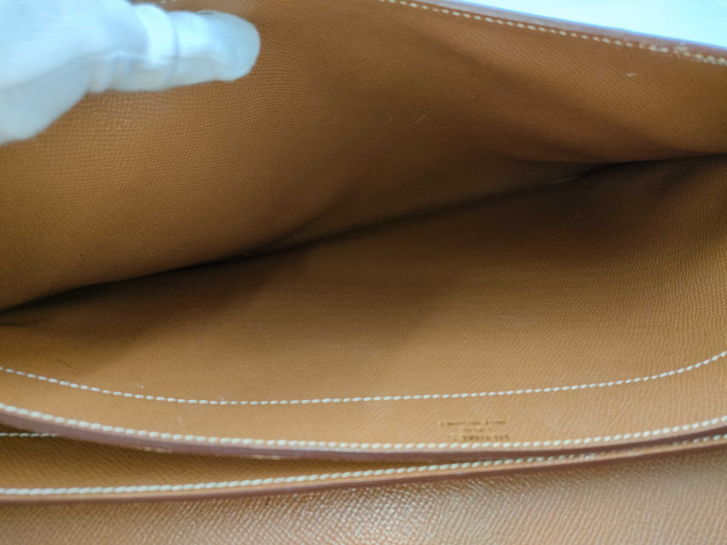 HERMES Kelly Depeche 38 Handbag Engraved □B Business Bag