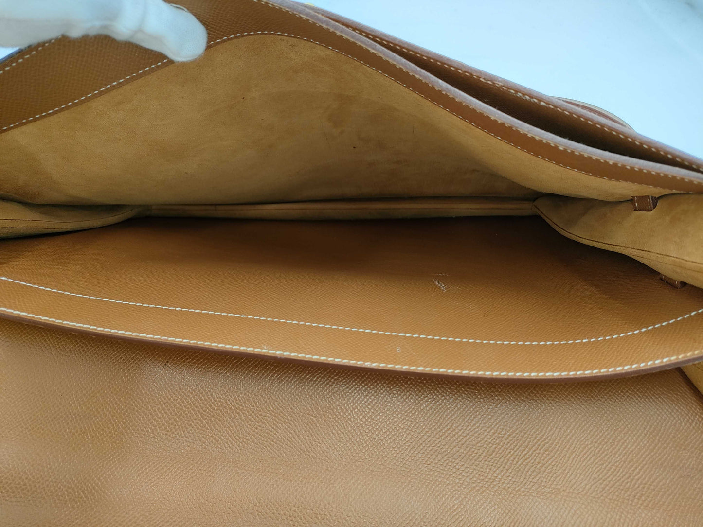 HERMES Kelly Depeche 38 Handbag Engraved □B Business Bag