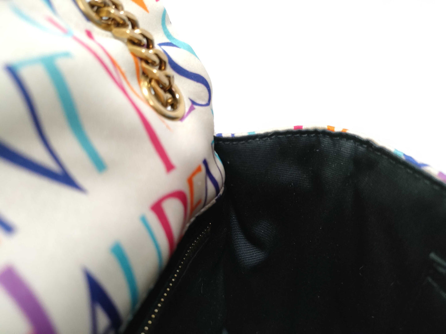 SAINT LAURENT Unused YSL Logo Chain Shoulder Bag