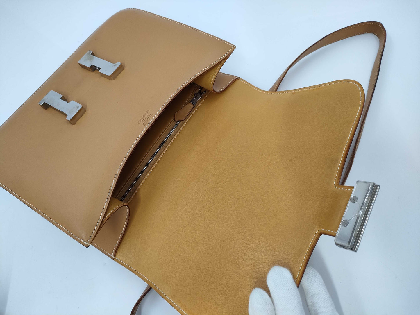 HERMES Constance 24 Swift Biscuit Shoulder Bag with D Stamp