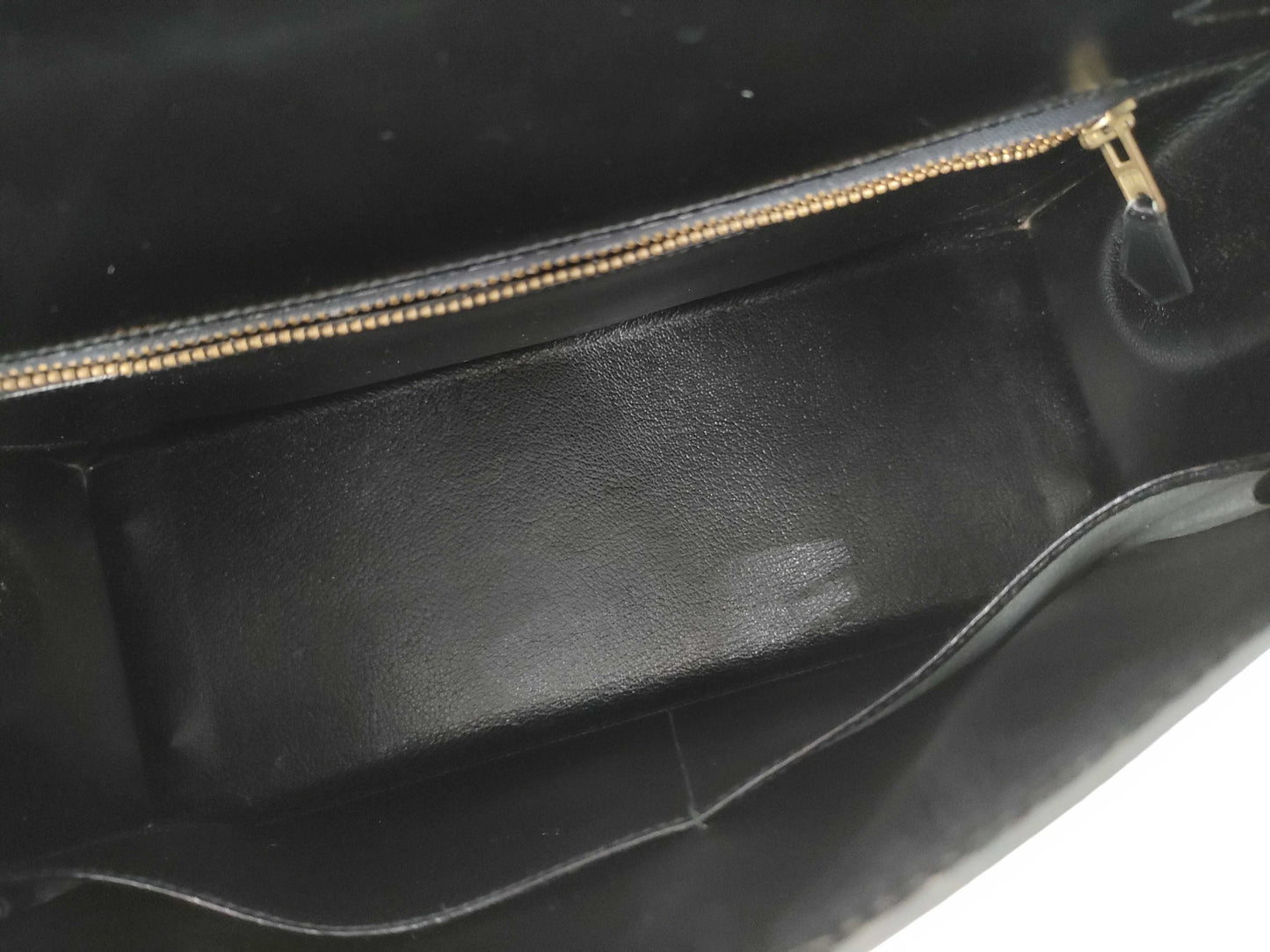 HERMES Kelly 32 Box Calf Black Handbag
