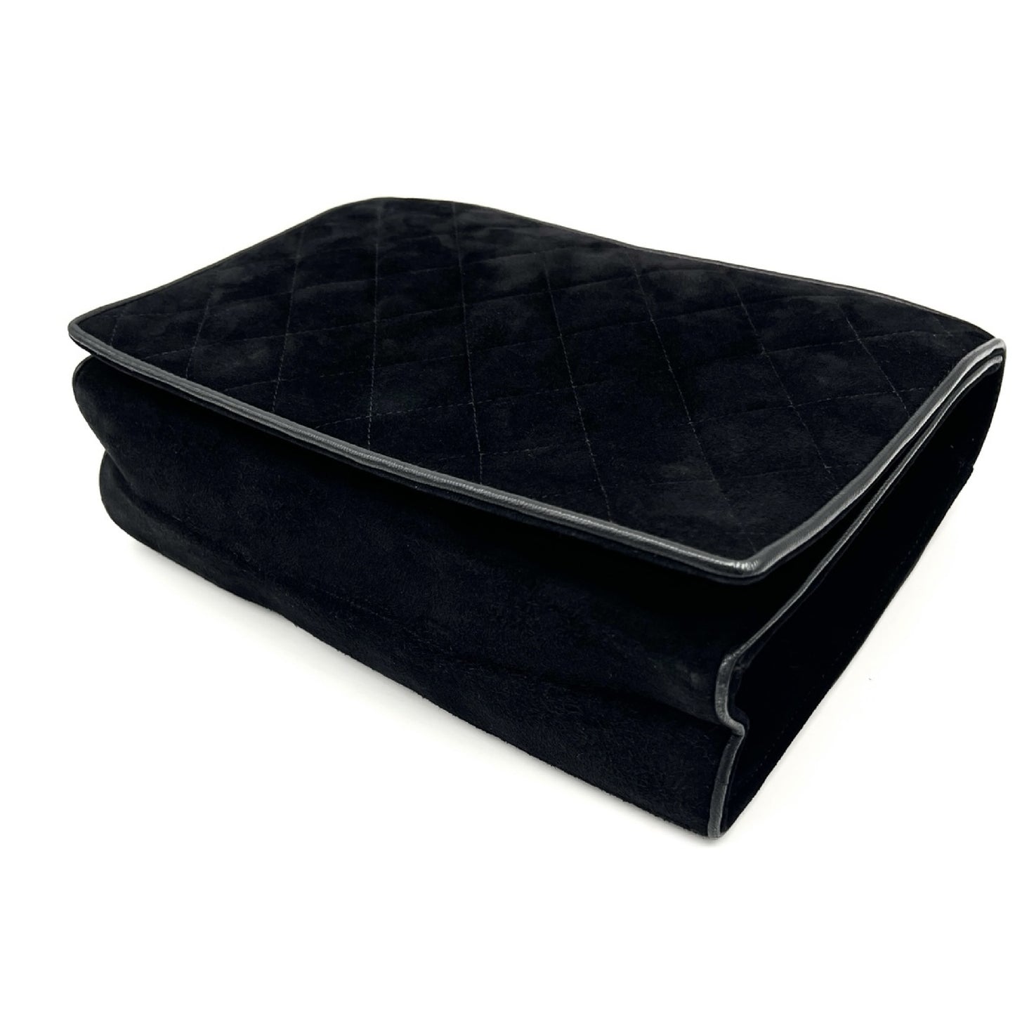 CHANEL Matelasse Coco Mark Suede Chain Shoulder Bag