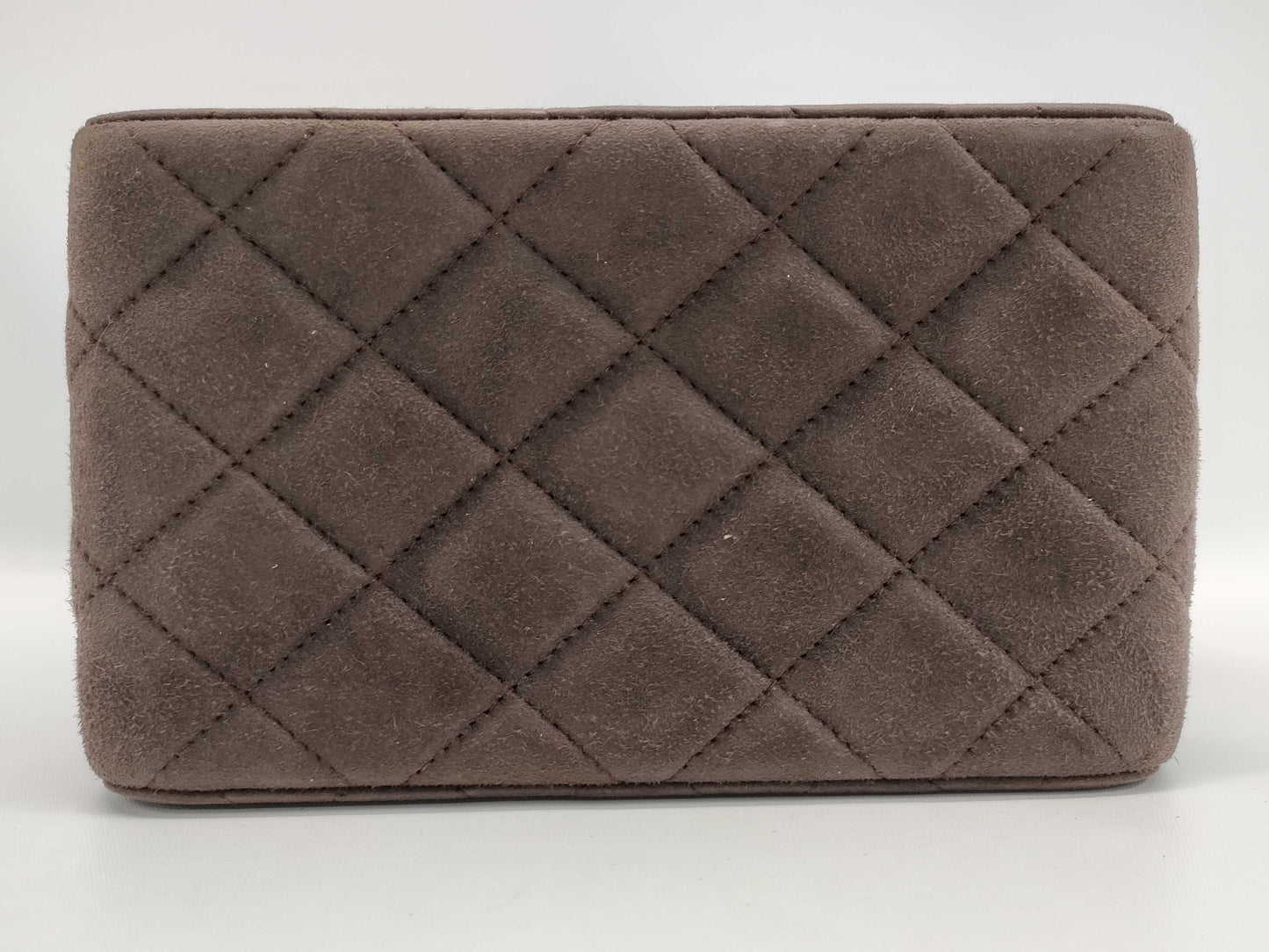 CHANEL Matelasse Suede Tortoiseshell Box Chain Handbag with Seal
