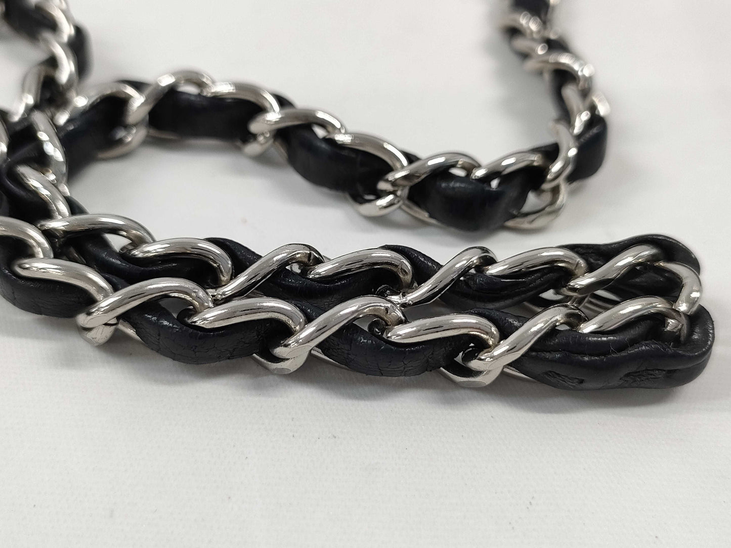 CHANEL Chain Shoulder Bag / Matelasse / 25cm / Double Flap / Lambskin / Black / Card Sticker Included, No. 6