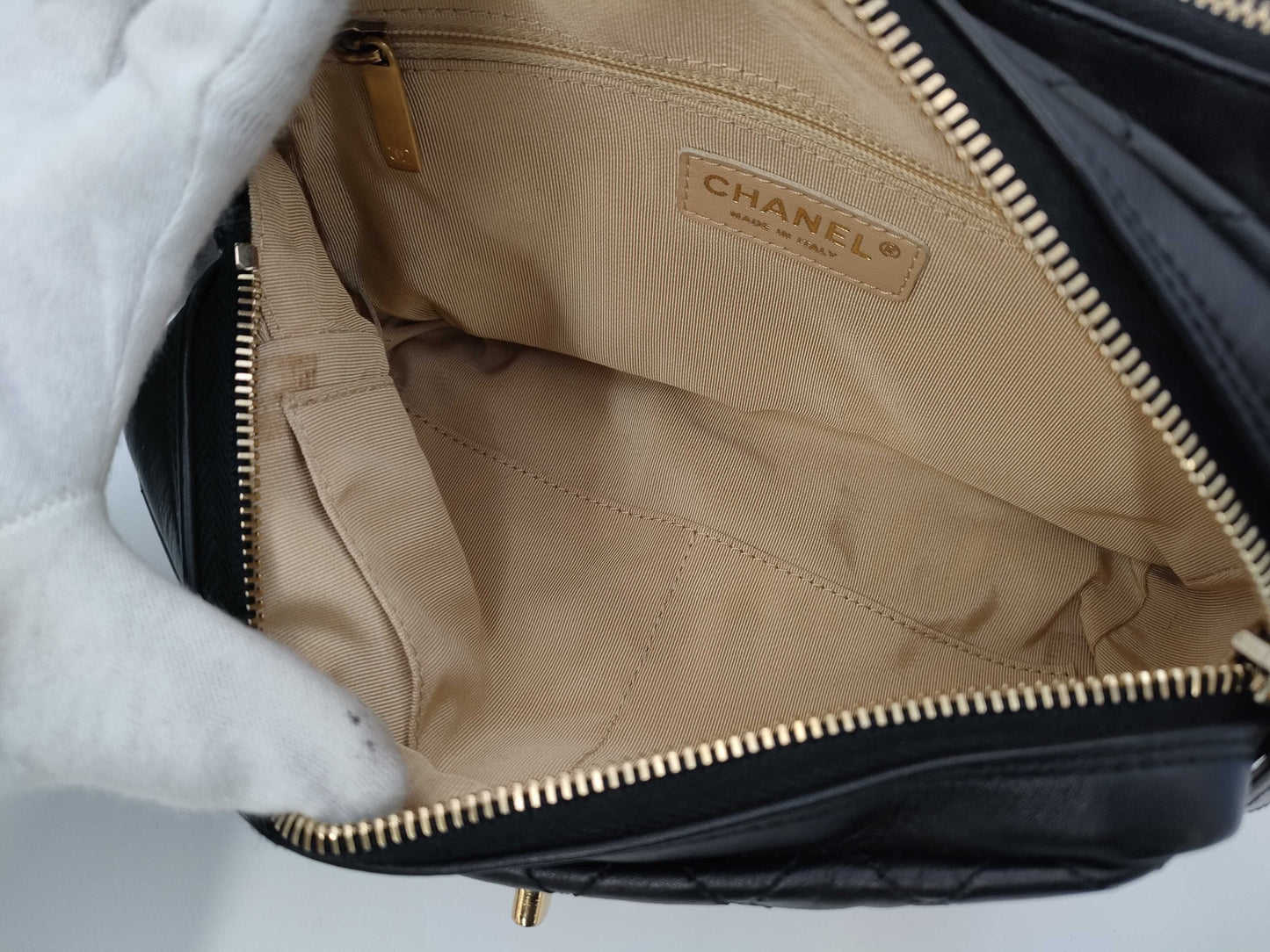CHANEL Shoulder Bag Chain Shoulder Black Coco Mark Turn Lock Lambskin Matelasse