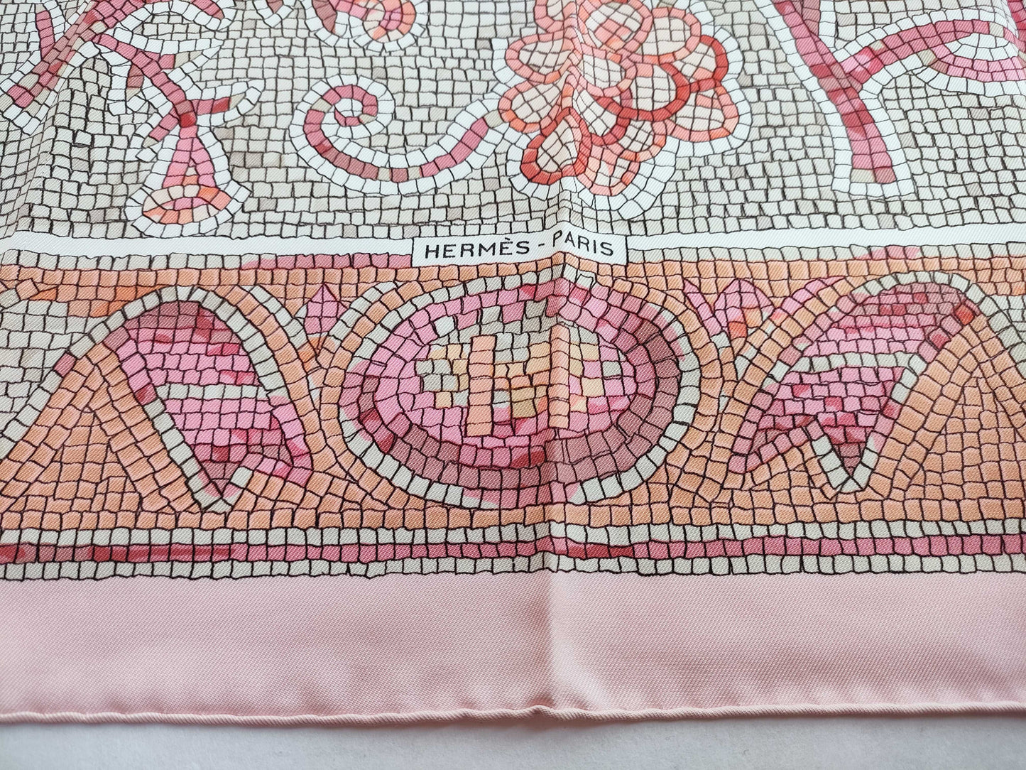 HERMES Large Carré Scarf Pavement Mosaic 1970 Other Accessories
