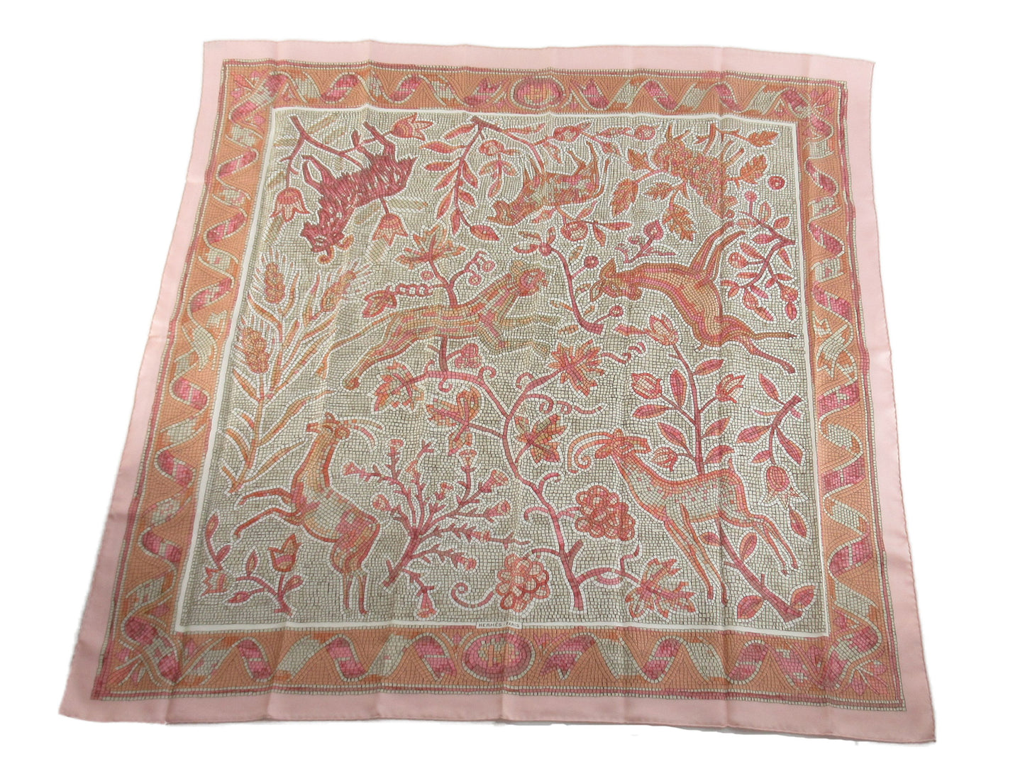 HERMES Large Carré Scarf Pavement Mosaic 1970 Other Accessories