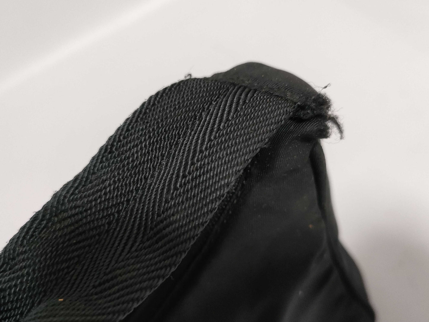 PRADA nylon handbag with triangle plate logo