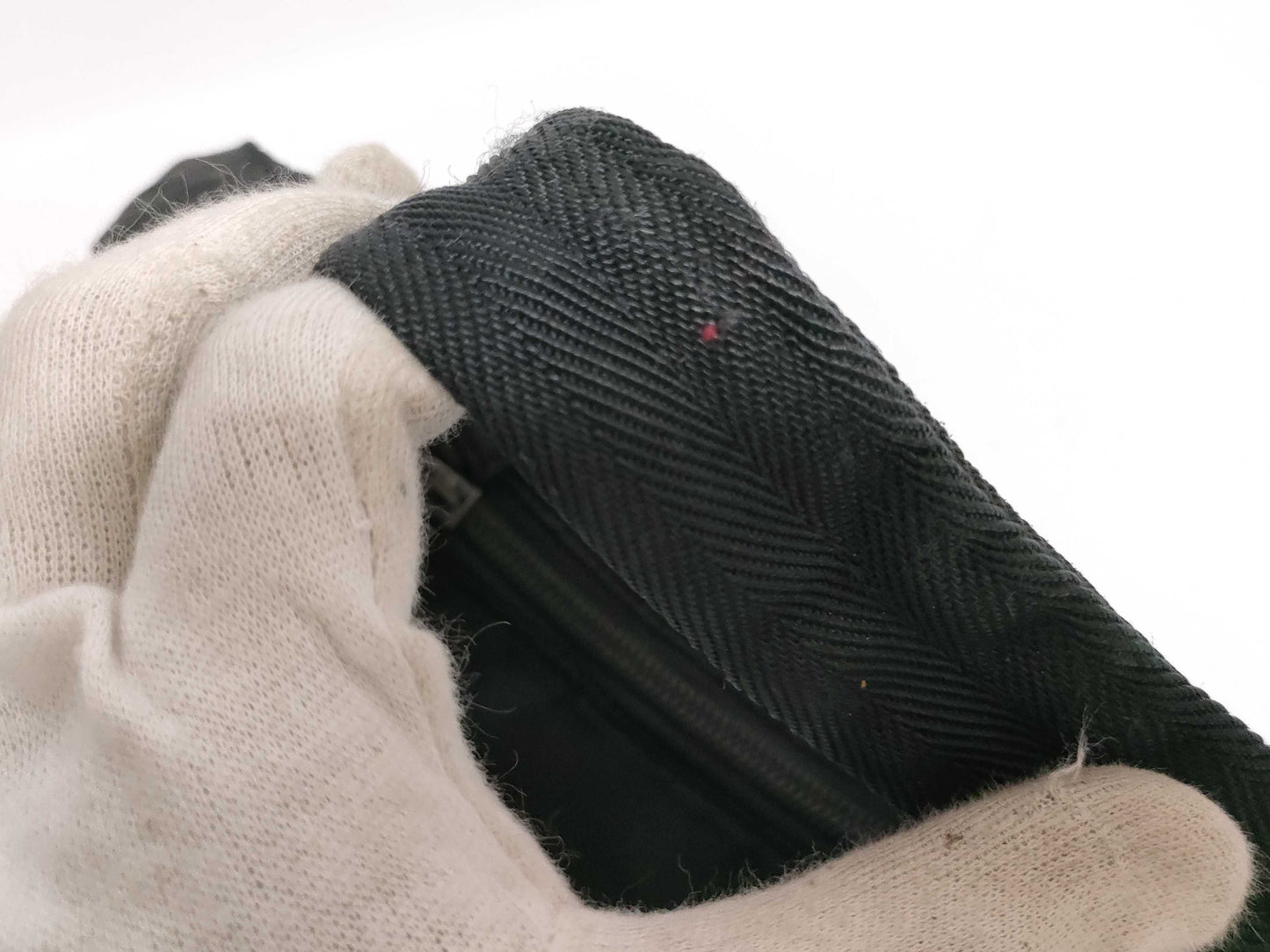 PRADA nylon handbag with triangle plate logo