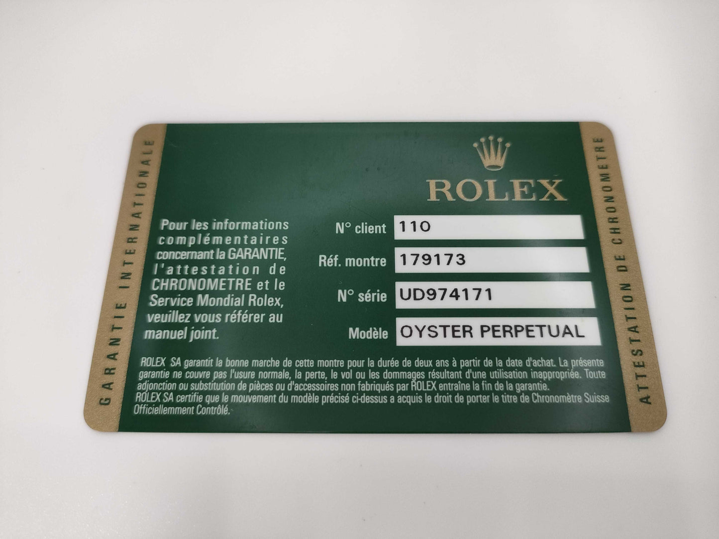 ROLEX 179173NR UD974171 Women's Watch