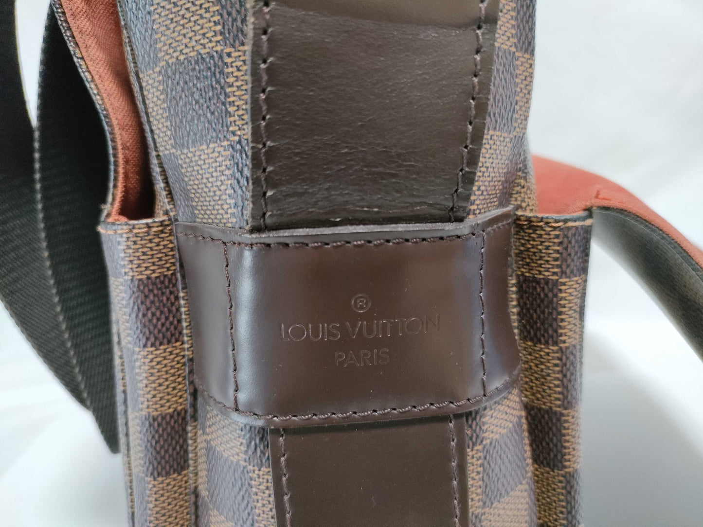 LOUIS VUITTON LV Damier Naviglio N45255 Shoulder Bag with Unclear Serial Number