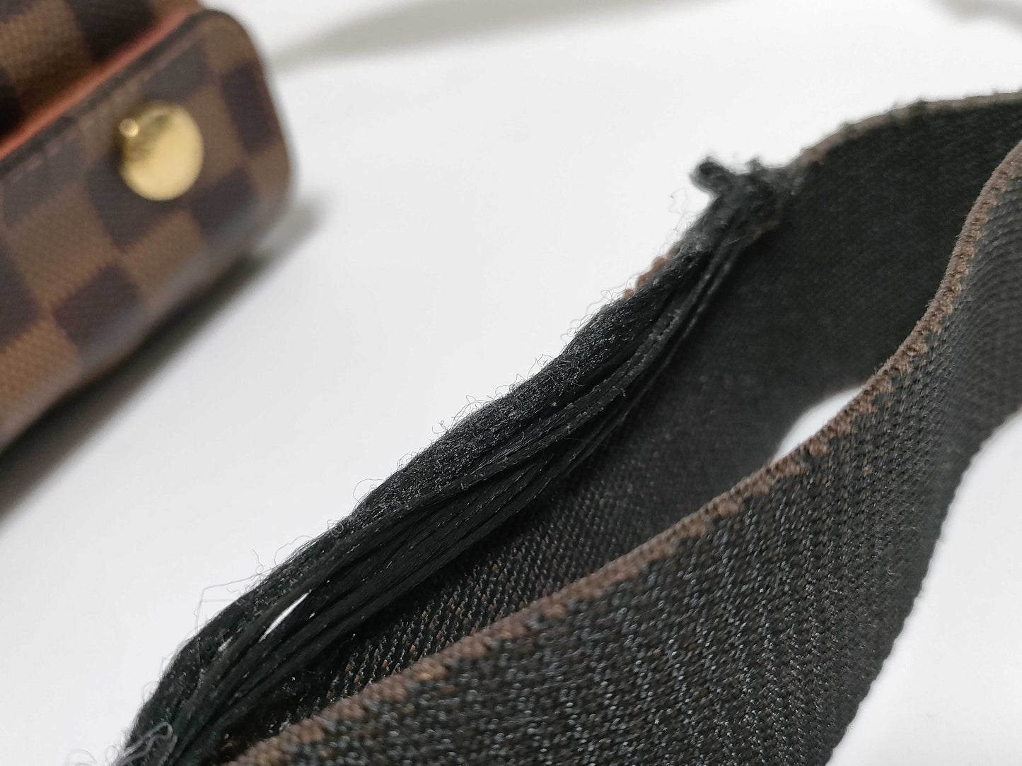 LOUIS VUITTON LV Damier Naviglio N45255 Shoulder Bag with Unclear Serial Number
