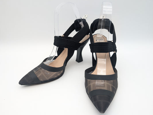 FENDI Fendi Collibri Zucca Slingback Pumps Sandals Mule 37 2/1
