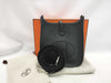 HERMES Evelyn TPM Shoulder Bag, Black, Silver Hardware, Taurillon Clemence Leather, K Stamp, Instructions, Receipt