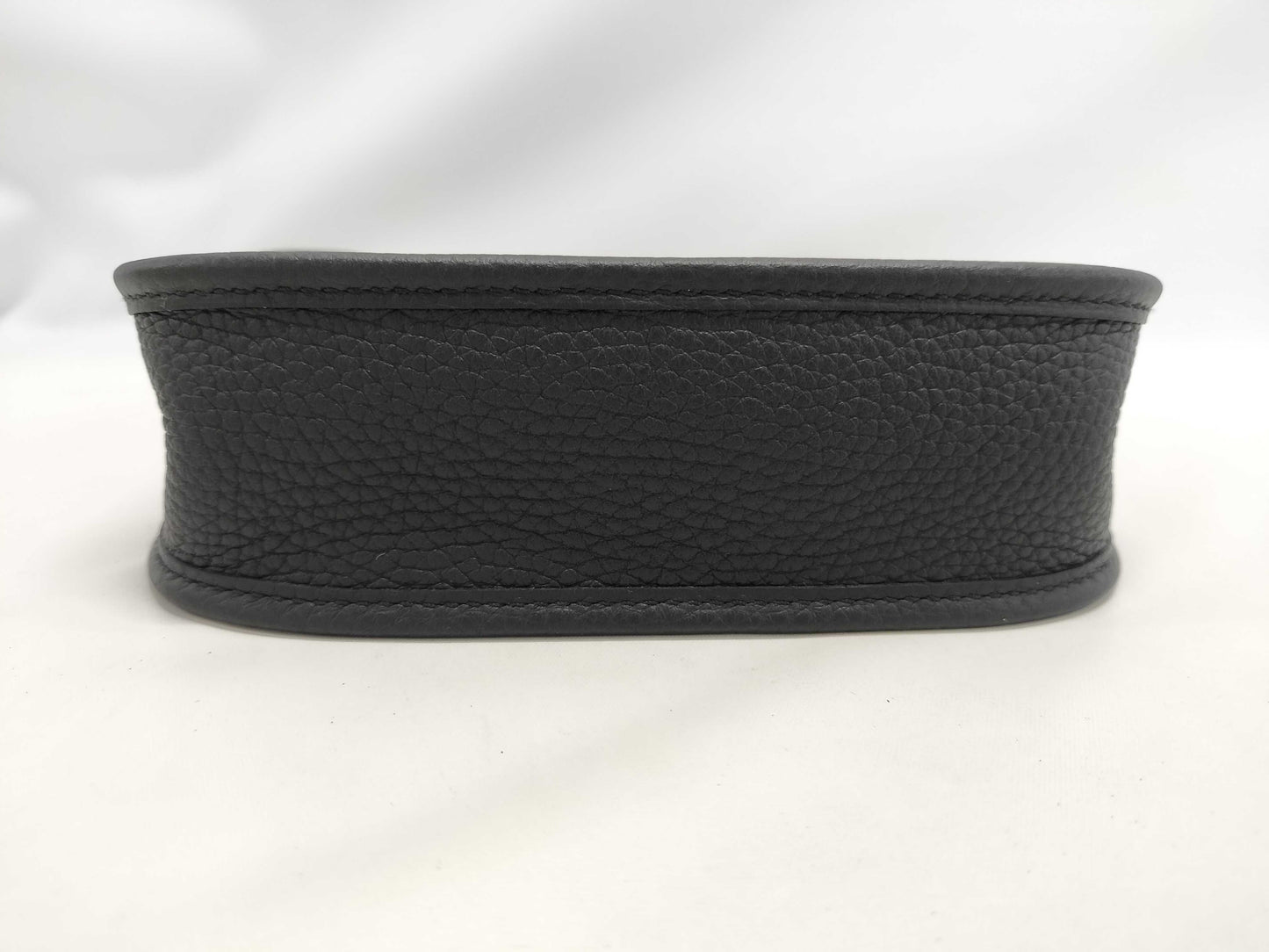 HERMES Evelyn TPM Shoulder Bag, Black, Silver Hardware, Taurillon Clemence Leather, K Stamp, Instructions, Receipt