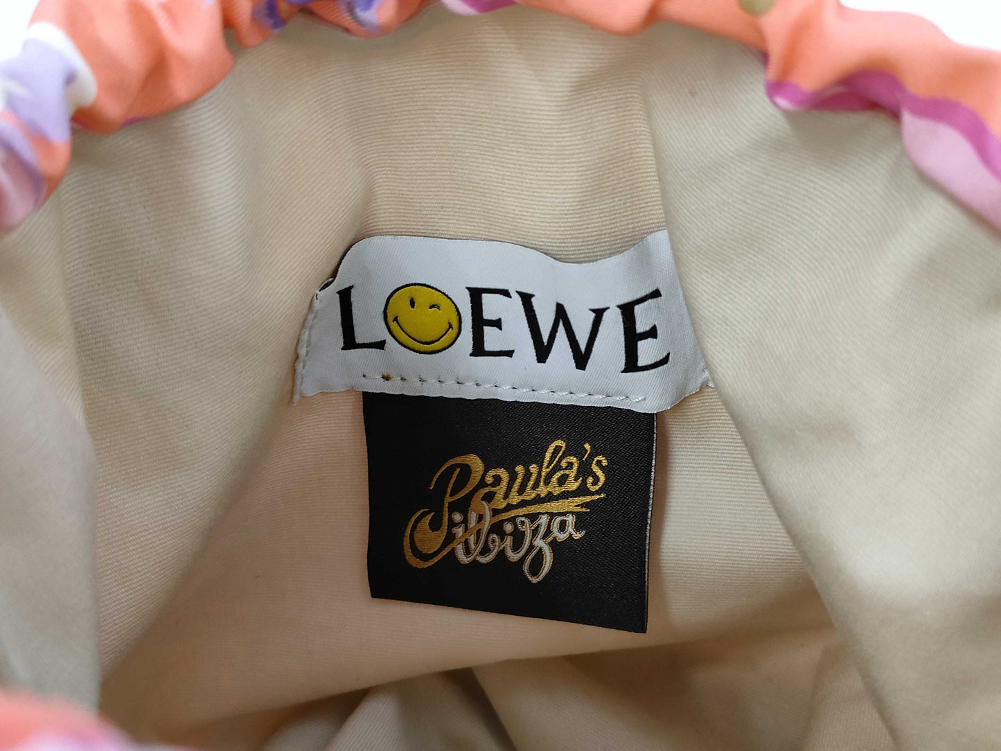LOEWE Smiley Wink 2-way bag, nylon and leather multi-purpose handbag