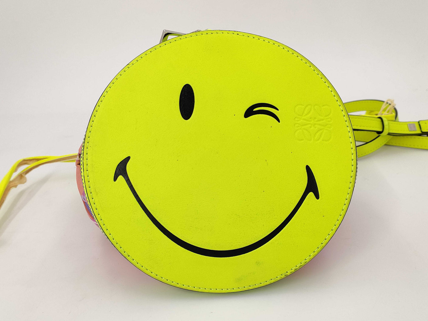 LOEWE Smiley Wink 2-way bag, nylon and leather multi-purpose handbag