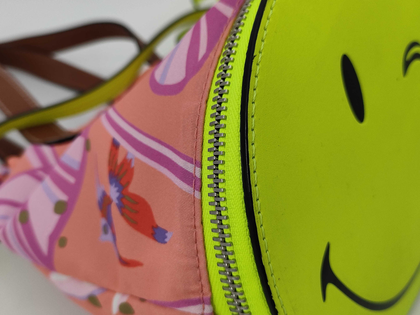LOEWE Smiley Wink 2-way bag, nylon and leather multi-purpose handbag