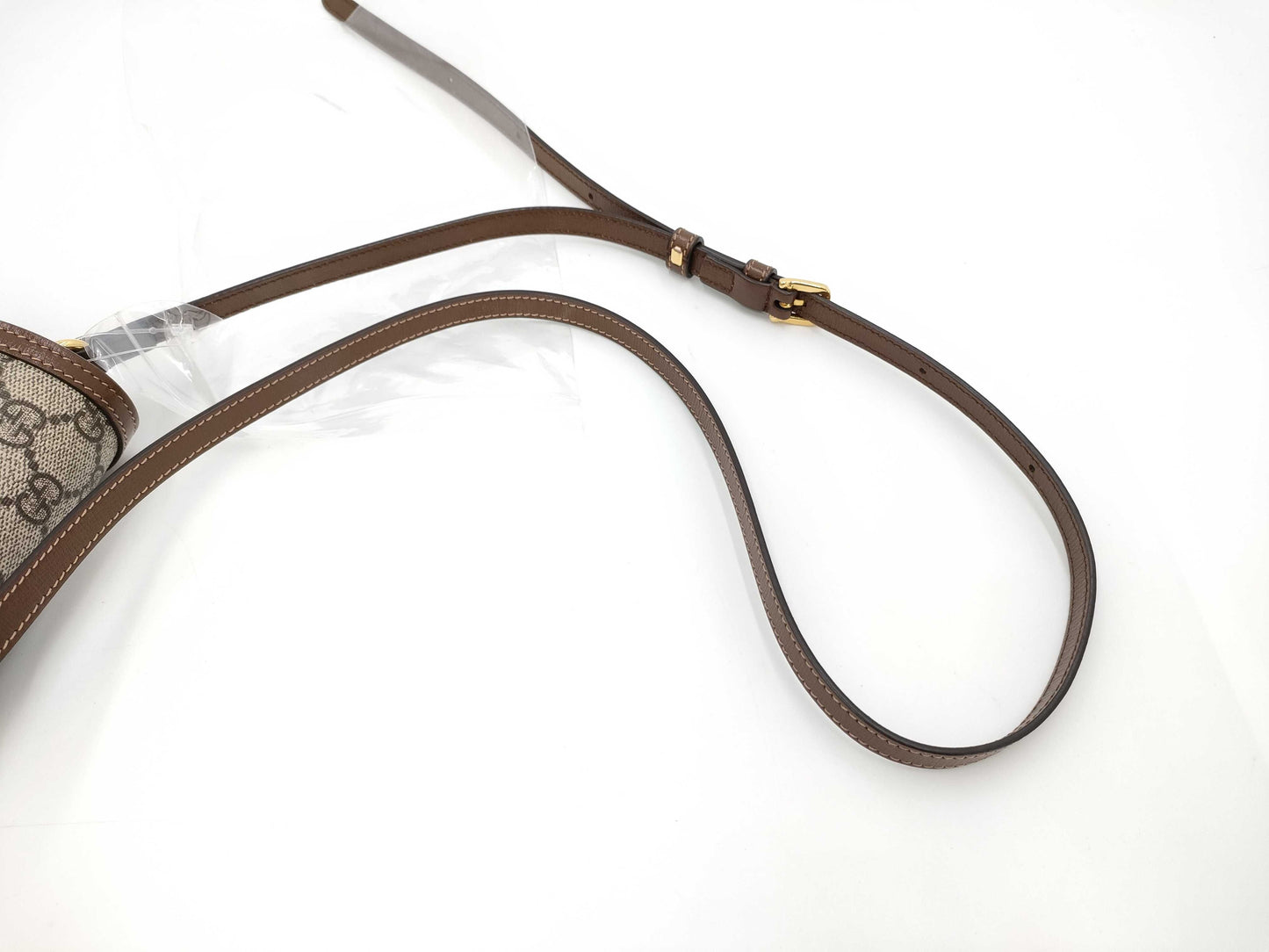 GUCCI GG Supreme Horsebit Shoulder Bag, Brown, 625615