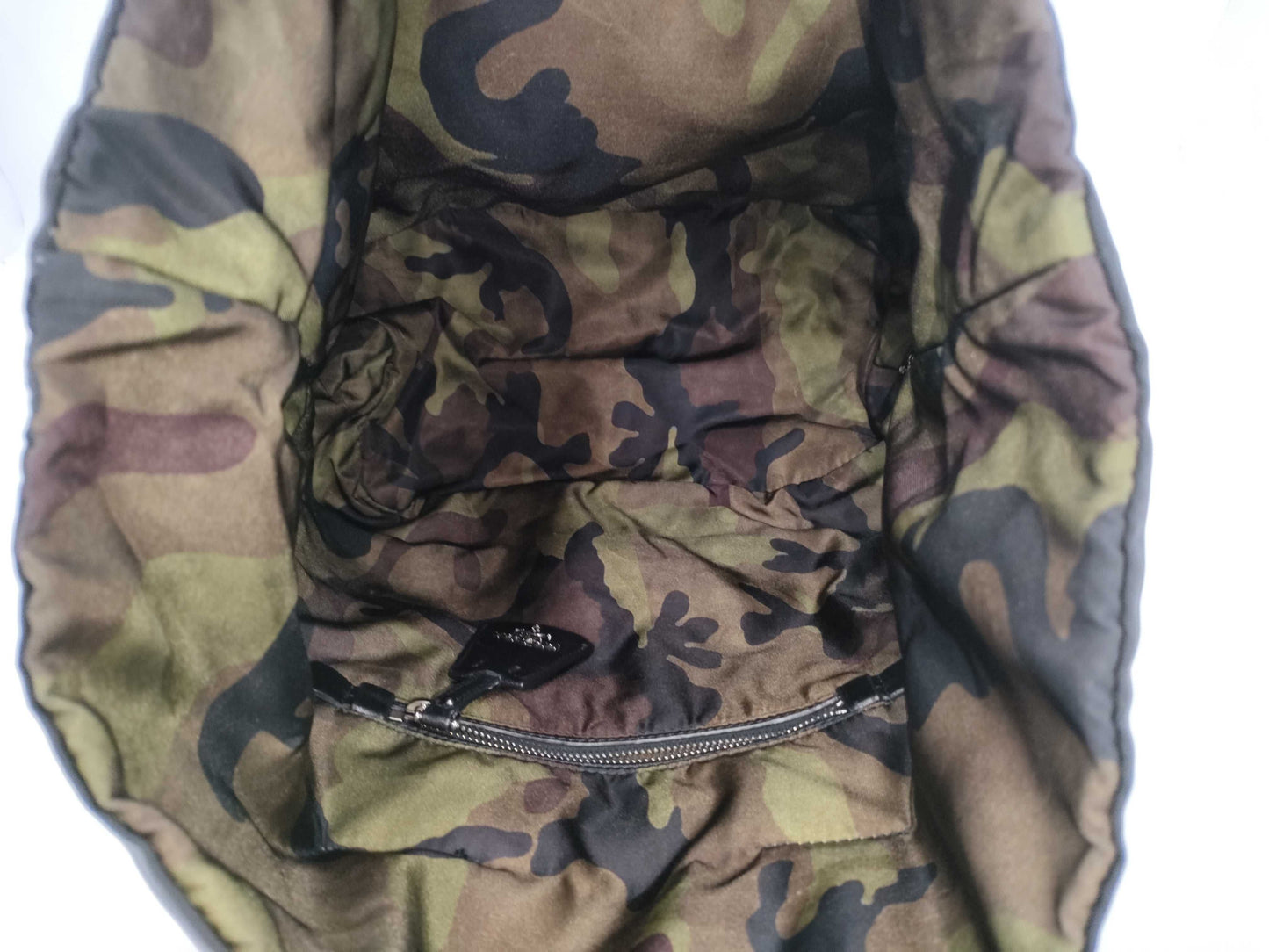 PRADA Prada Reversible Tote Nylon Black x Camouflage Tote Bag
