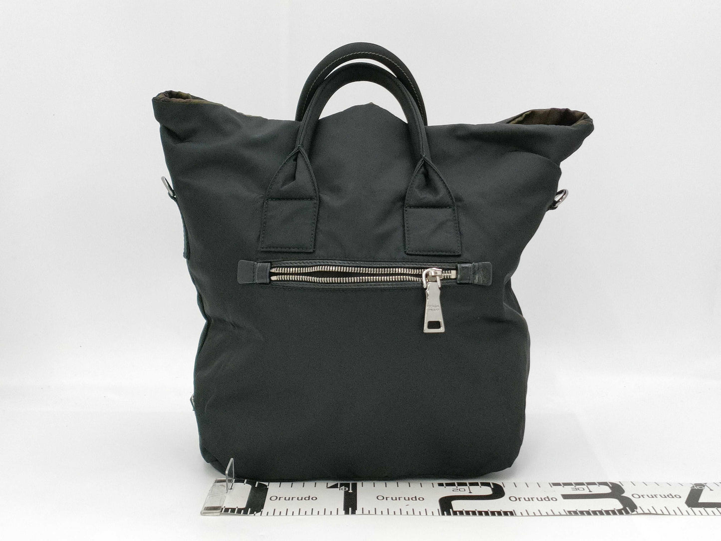 PRADA Prada Reversible Tote Nylon Black x Camouflage Tote Bag