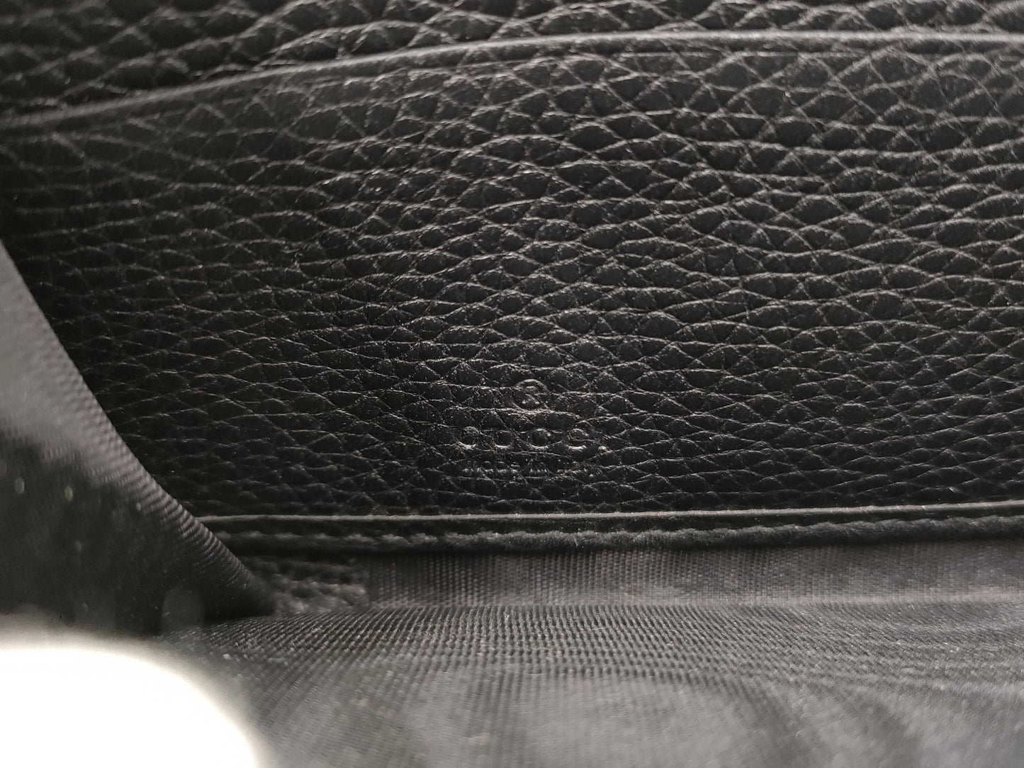 GUCCI Durian Long Wallet, Round Leather, Black, 473928