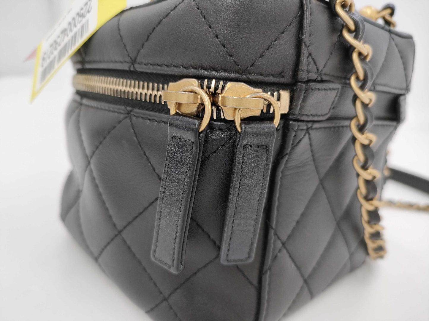 CHANEL Matelasse Chain Vanity Lamb G Hardware Black CPX8P2AH Handbag
