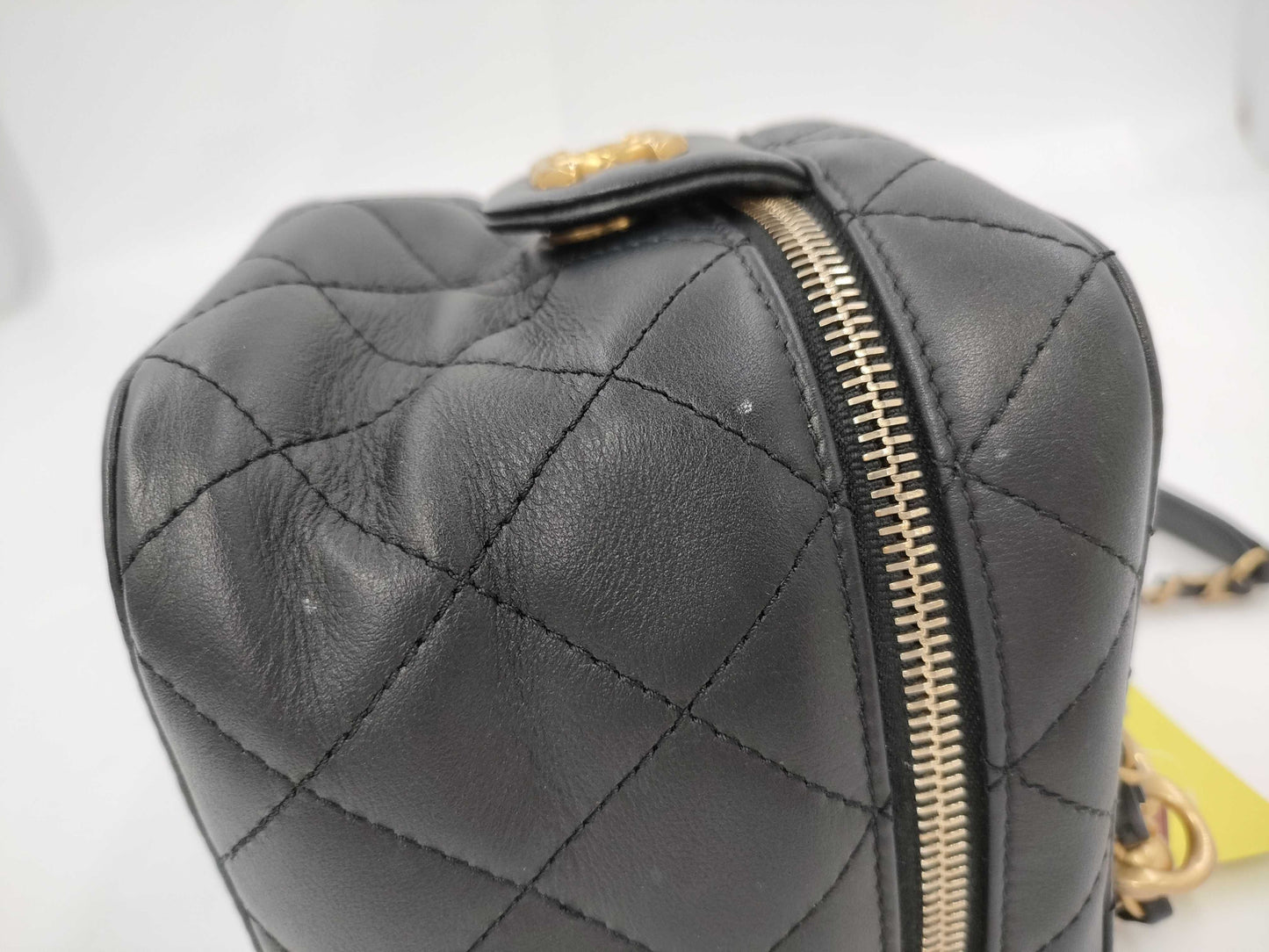 CHANEL Matelasse Chain Vanity Lamb G Hardware Black CPX8P2AH Handbag