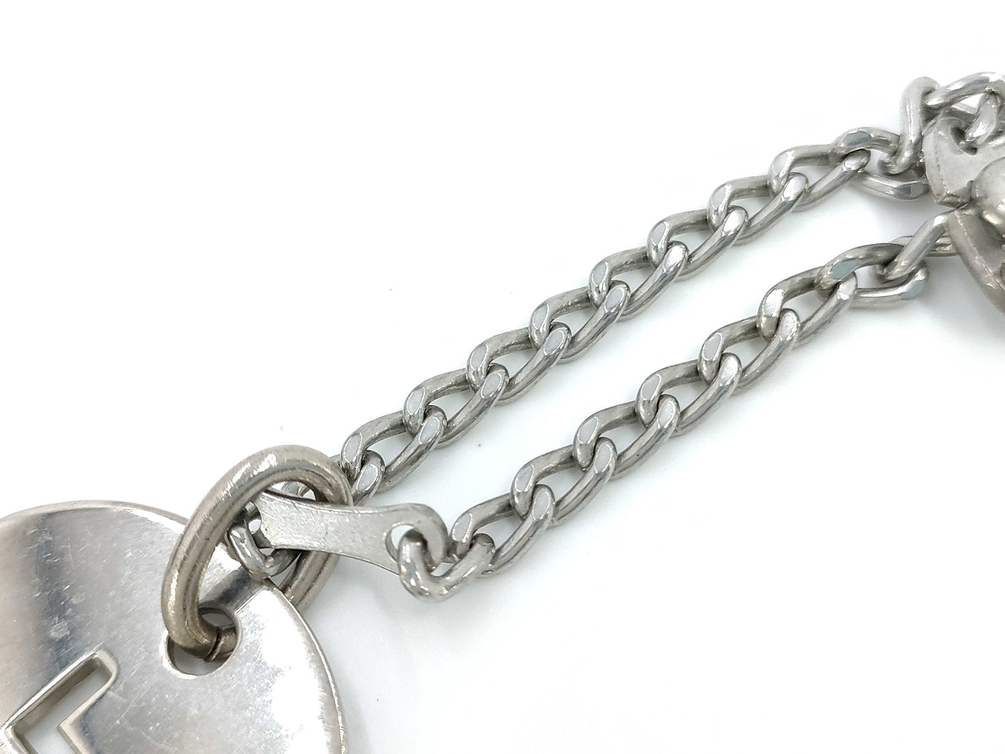 CHANEL Chanel Logo Plate Silver Charm Other Accessories