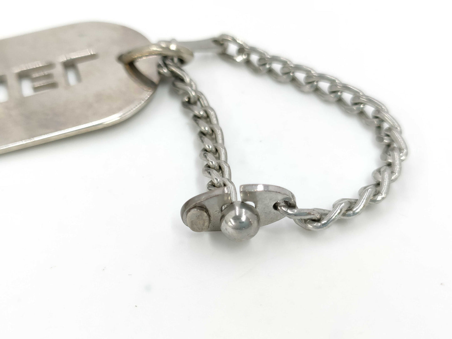 CHANEL Chanel Logo Plate Silver Charm Other Accessories