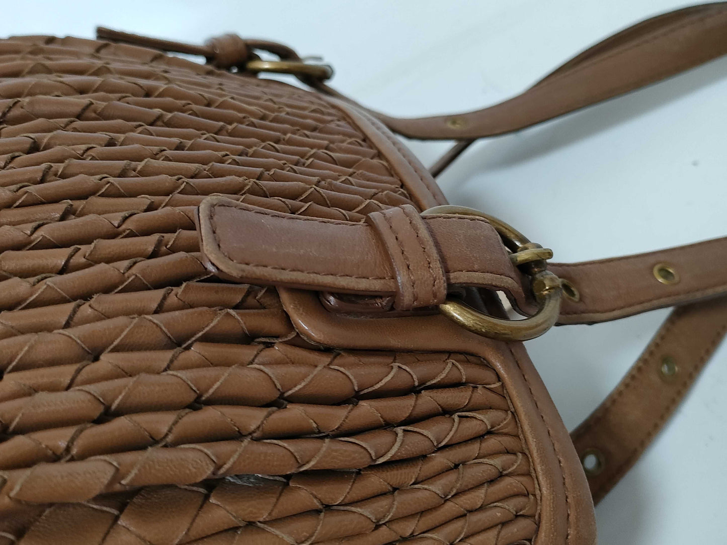 BOTTEGA VENETA Intrecciato QT-Bottega Veneta Intrecciato leather handbag brown