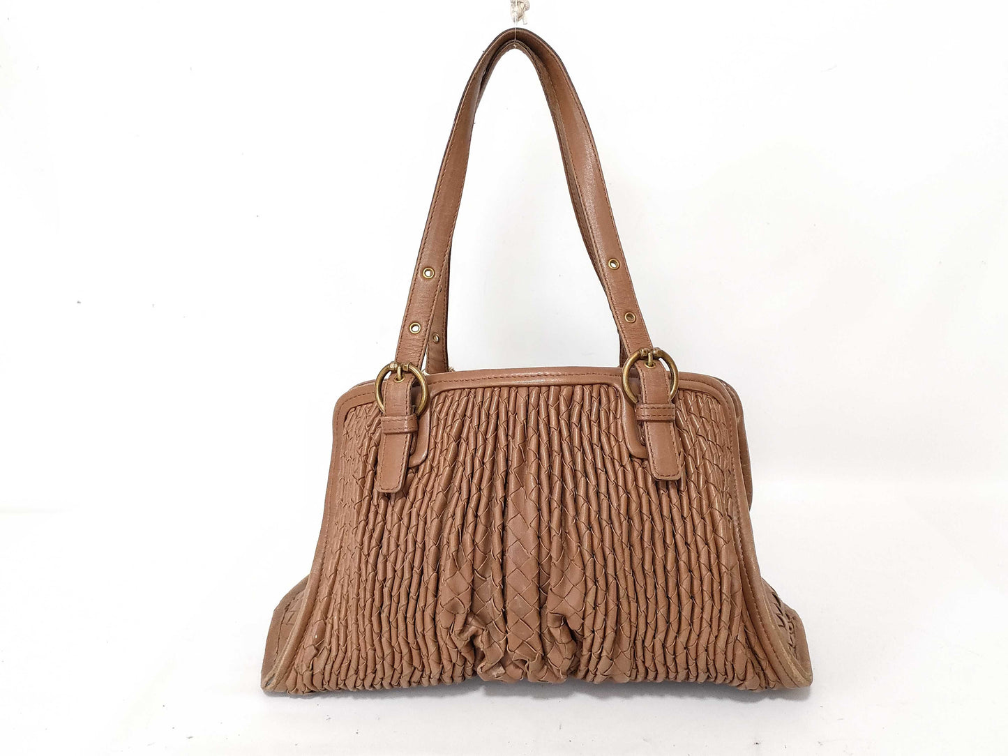 BOTTEGA VENETA Intrecciato QT-Bottega Veneta Intrecciato leather handbag brown