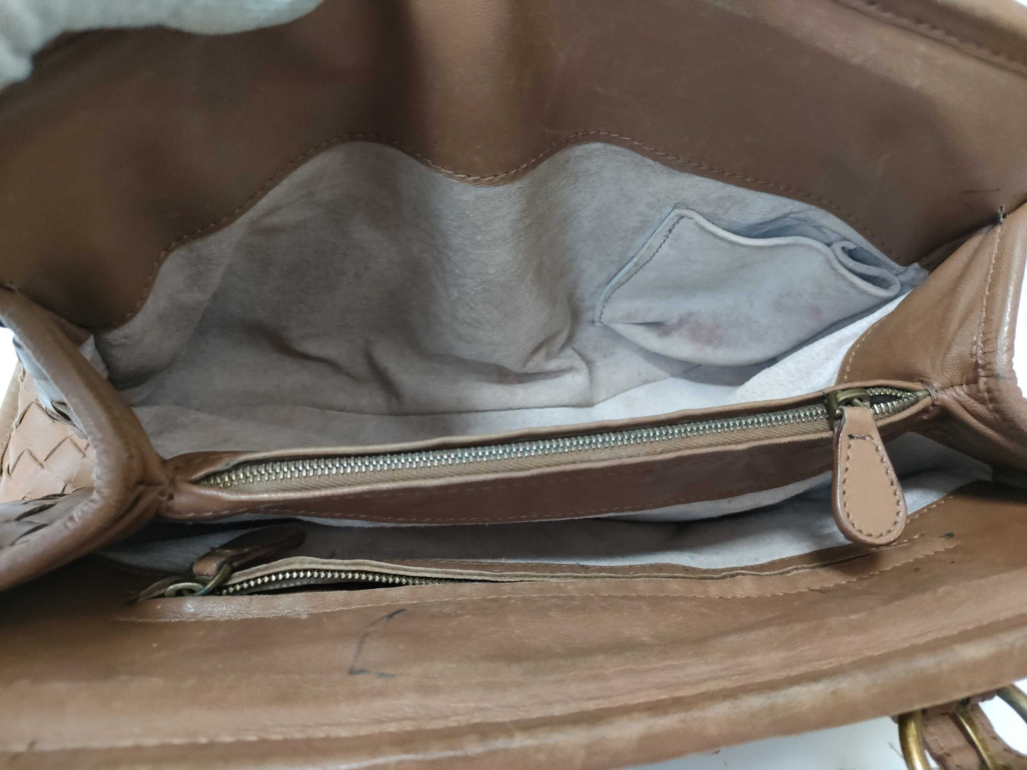 BOTTEGA VENETA Intrecciato QT-Bottega Veneta Intrecciato leather handbag brown