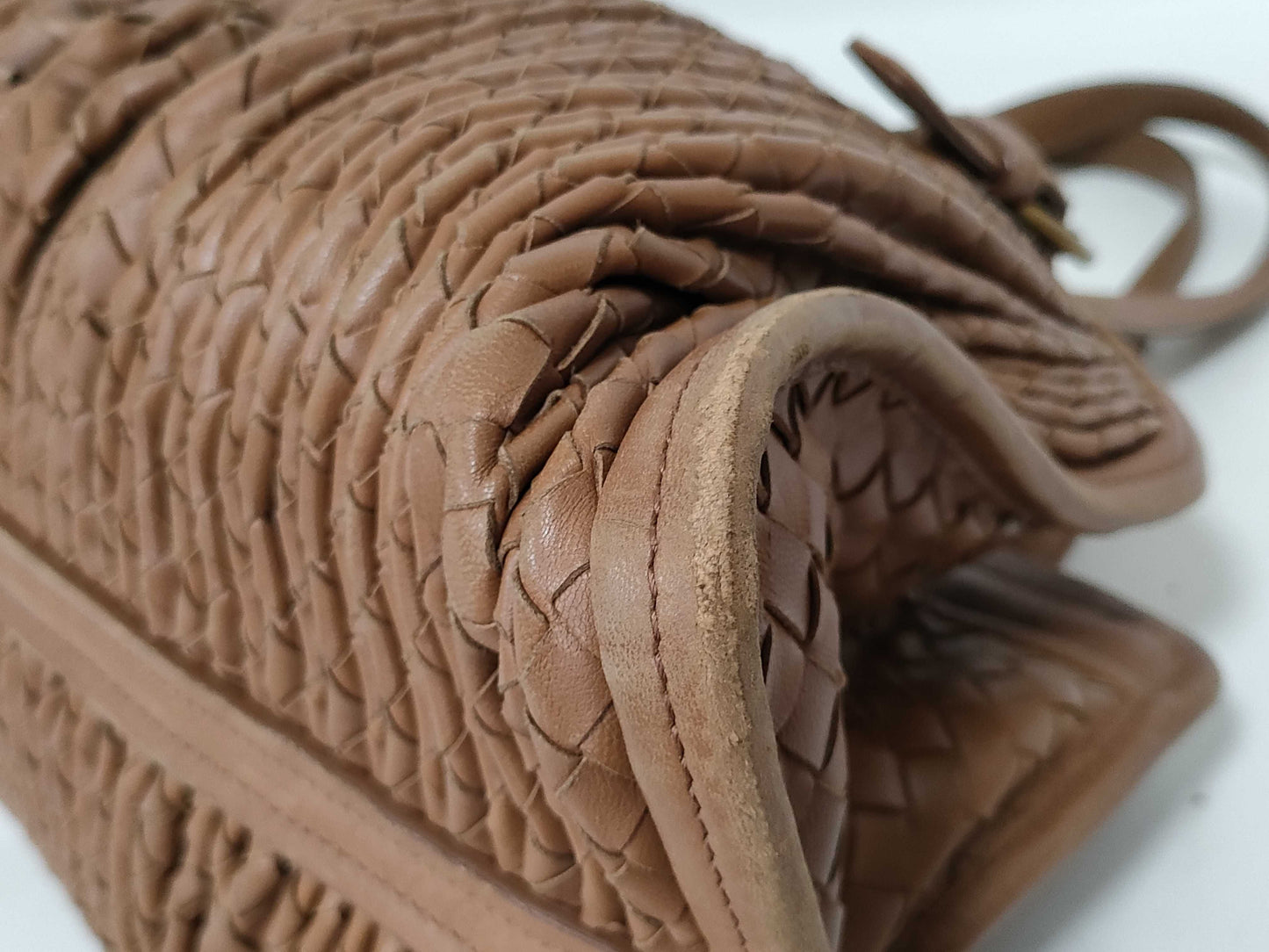 BOTTEGA VENETA Intrecciato QT-Bottega Veneta Intrecciato leather handbag brown