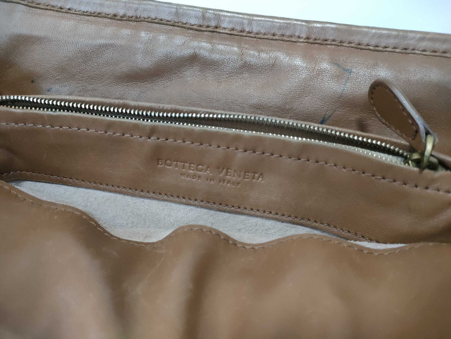 BOTTEGA VENETA Intrecciato QT-Bottega Veneta Intrecciato leather handbag brown