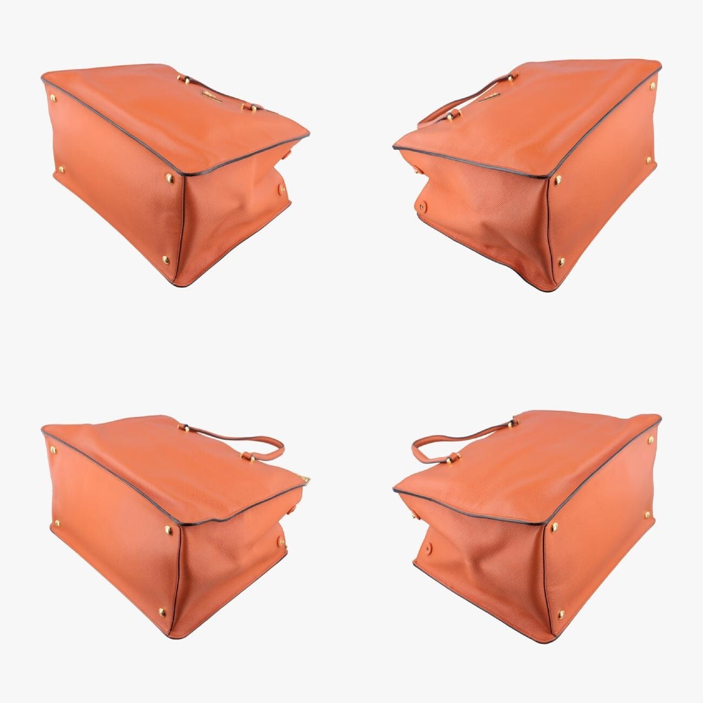PRADA Parabola Tote Orange Saffiano Leather Shoulder Bag BN2411242