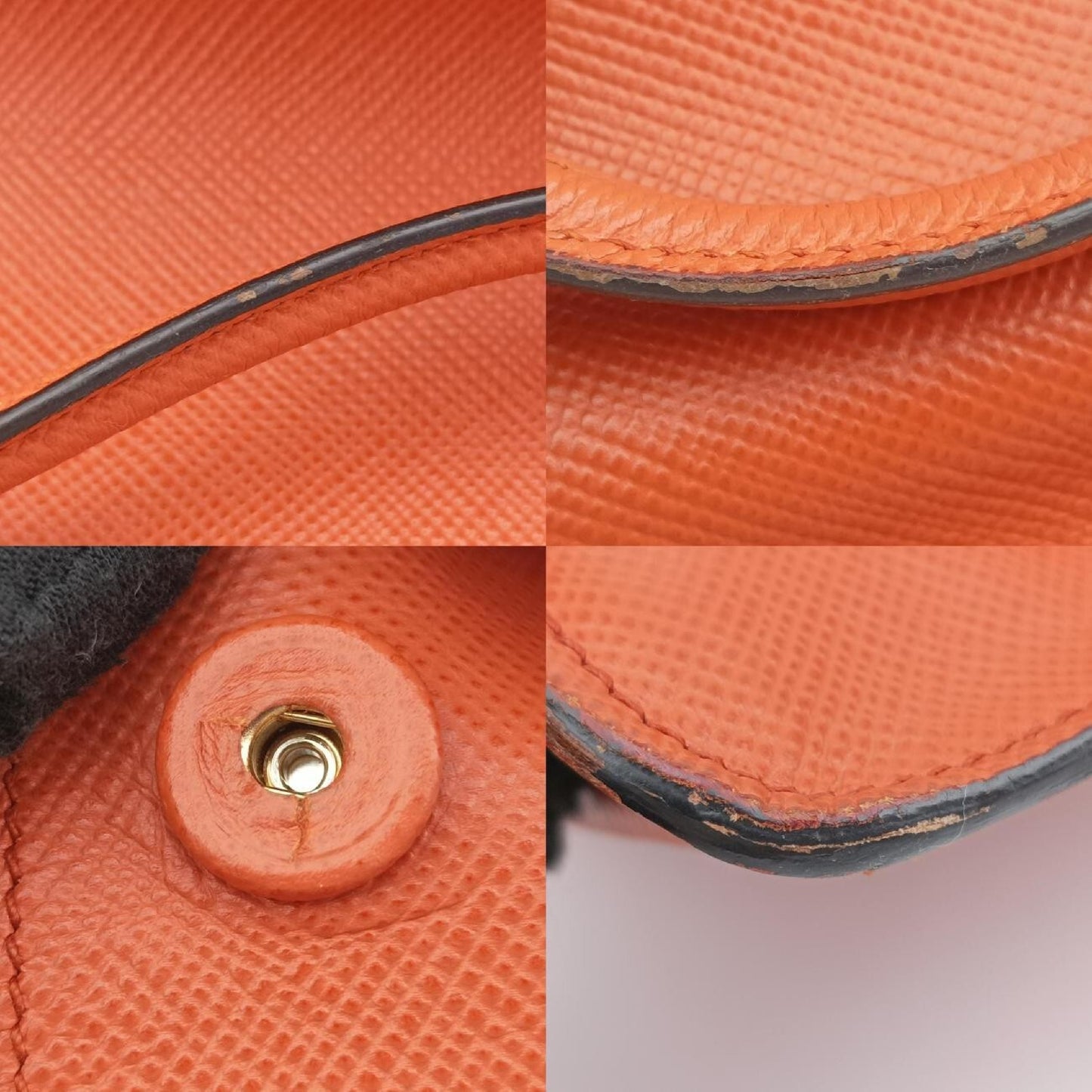 PRADA Parabola Tote Orange Saffiano Leather Shoulder Bag BN2411242