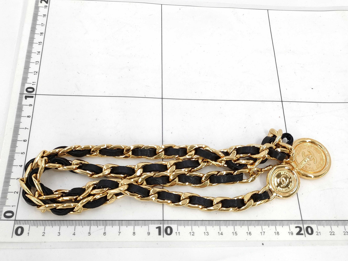 CHANEL Coco Medal Leather Chanel Chain Belt