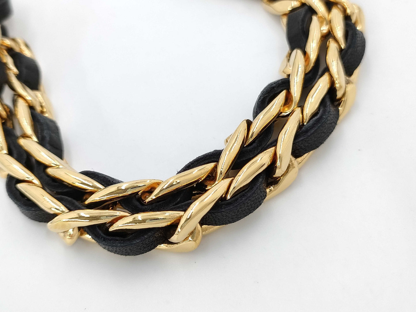 CHANEL Coco Medal Leather Chanel Chain Belt